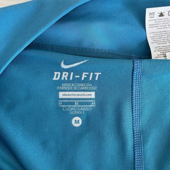 Nike Dri-Fit Pleated Perforated Tennis Court Golf Skort Teal Blue Size Medium - Picture 8 of 8